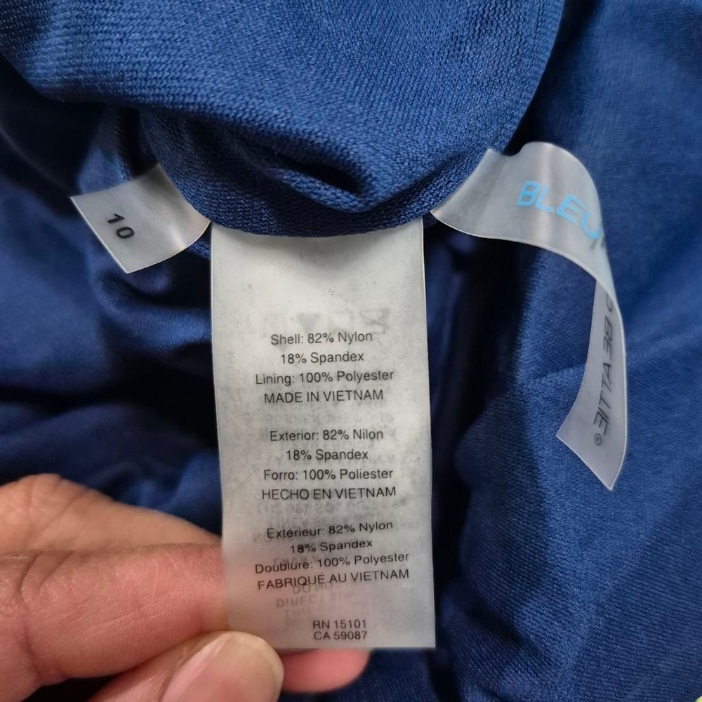 Women's Bleu Rod Beattie One Piece Swimsuit Size 10‎ Blue Green Floral - Picture 4 of 6